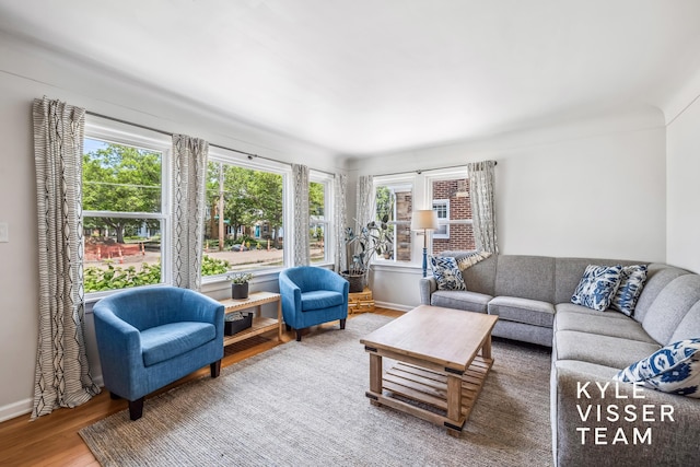 1624 Boston St SE, Grand Rapids, MI 49506 - living room featuring wood finished floors and baseboards