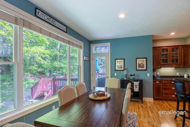 3440 Monterey Hills Dr NE, Grand Rapids, MI 49525 - dining space featuring plenty of natural light, light wood-style flooring, and recessed lighting