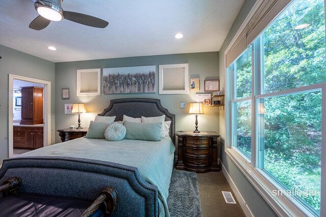 3440 Monterey Hills Dr NE, Grand Rapids, MI 49525 - bedroom featuring carpet floors, recessed lighting, and ceiling fan