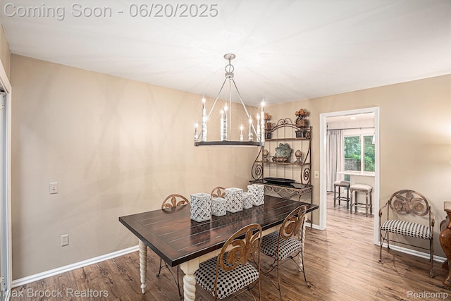 1337 Knollcrest Cir, Bloomfield Hills, MI 48304 - dining area featuring a chandelier and wood finished floors