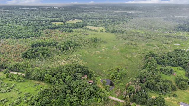 12170 Riethmiller Rd, Grass Lake, MI 49240 - aerial view of property and surrounding area with a heavily wooded area