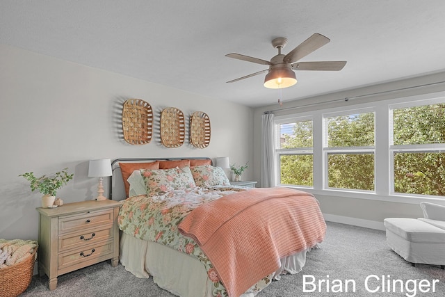 3293 Creek Ridge Dr, Hudsonville, MI 49426 - carpeted bedroom featuring ceiling fan and baseboards