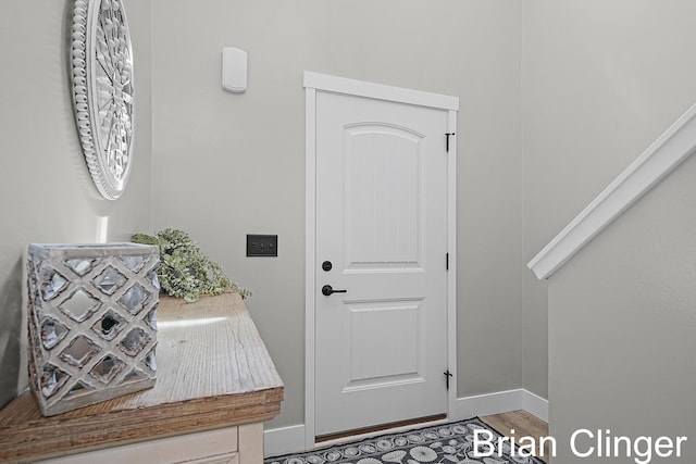 3293 Creek Ridge Dr, Hudsonville, MI 49426 - entrance foyer with baseboards and wood finished floors