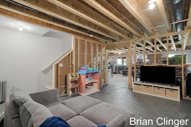 3293 Creek Ridge Dr, Hudsonville, MI 49426 - living room featuring stairs