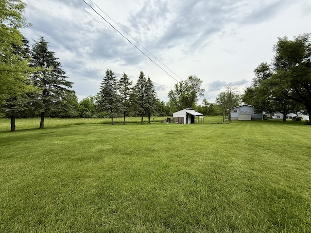 13820 Morenci Rd, Morenci, MI 49256 - view of grassy yard with an outbuilding