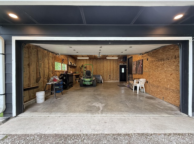 13820 Morenci Rd, Morenci, MI 49256 - garage featuring wooden walls