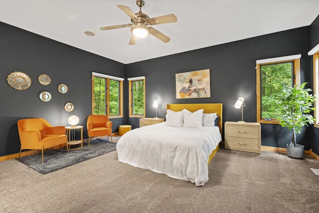 1255 White Pine Dr SW, Grand Rapids, MI 49534 - bedroom featuring carpet, multiple windows, and ceiling fan