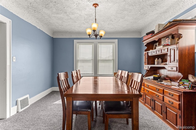 6842 Jonathon St, Dearborn, MI 48126 - dining space with a chandelier, carpet flooring, and a textured ceiling