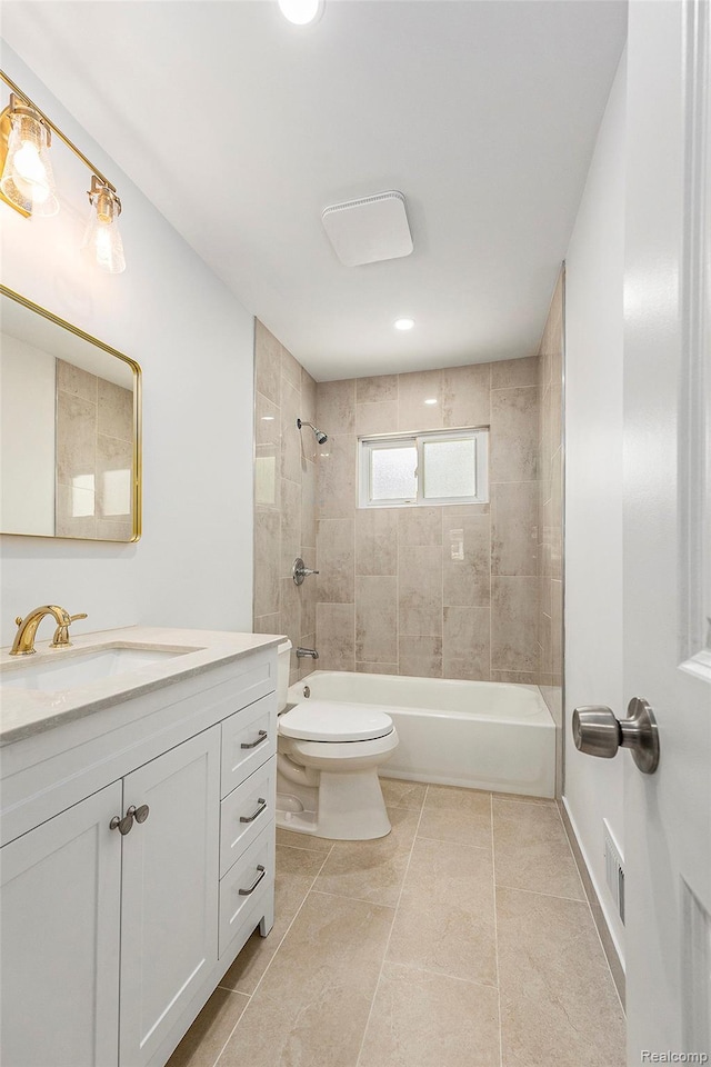 27336 Alger Blvd, Bloomfield Hills, MI 48071 - full bathroom with vanity, bathtub / shower combination, and tile patterned floors