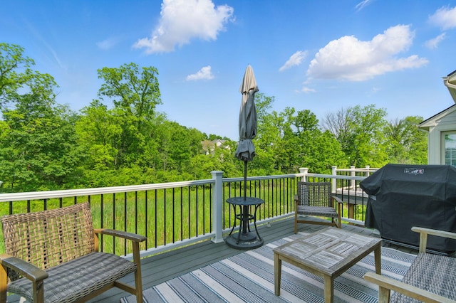 3078 N Spurway Dr, Ann Arbor, MI 48105 - wooden terrace with area for grilling