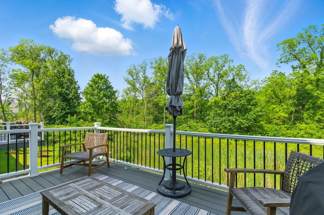 3078 N Spurway Dr, Ann Arbor, MI 48105 - wooden terrace featuring a yard