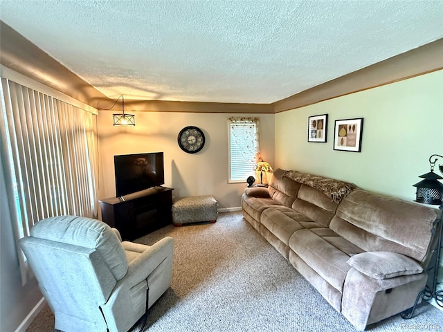 35717 Columbia Ave, Westland, MI 48186 - living room with a textured ceiling and carpet
