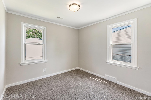 23736 Mac Arthur Blvd, Warren, MI 48089 - carpeted empty room featuring crown molding