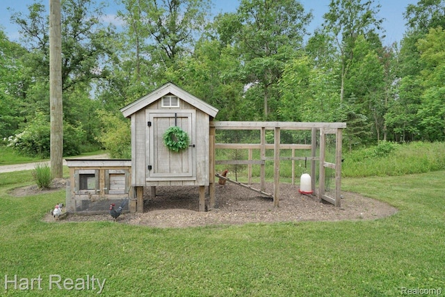 1191 W Frenchline Rd, Sandusky, MI 48471 - view of poultry coop featuring a lawn