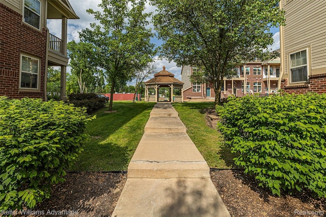 438 Old Pine Way, Walled Lake, MI 48390 - view of home's community with a gazebo and a lawn