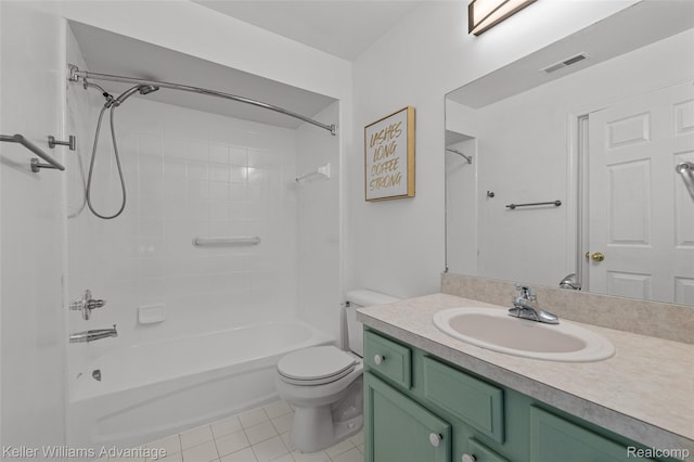 438 Old Pine Way, Walled Lake, MI 48390 - full bathroom featuring vanity, shower / bathtub combination, and tile patterned flooring