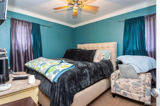 24645 Greenbrier Ave, Eastpointe, MI 48021 - carpeted bedroom featuring a ceiling fan