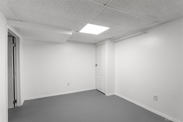 16629 Hubbell St, Garden City, MI 48235 - finished basement with a drop ceiling and baseboards