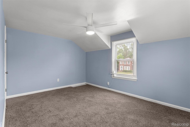 16629 Hubbell St, Garden City, MI 48235 - bonus room with a ceiling fan, vaulted ceiling, and carpet floors