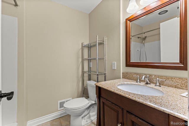 7420 Colonial St, Dearborn Heights, MI 48127 - bathroom with vanity, tile patterned flooring, and a shower