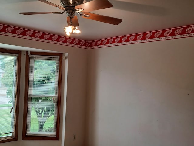 46817 Barbara Dr, Macomb, MI 48044 - empty room with plenty of natural light and ceiling fan