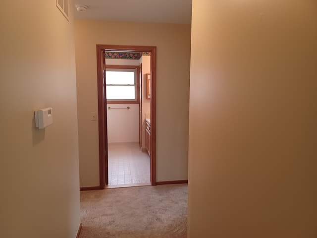 46817 Barbara Dr, Macomb, MI 48044 - hallway with light carpet and baseboards