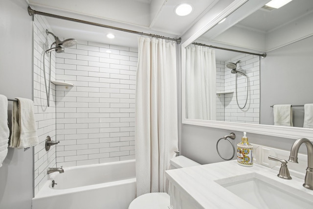 3320 Bluett Dr, Ann Arbor, MI 48105 - bathroom featuring shower / bath combo with shower curtain and vanity