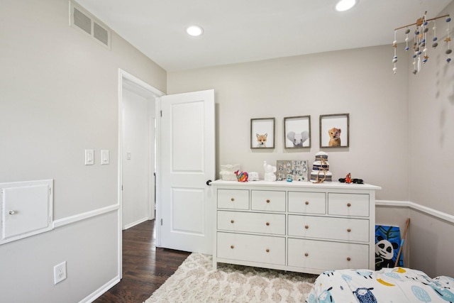 3320 Bluett Dr, Ann Arbor, MI 48105 - bedroom with dark wood-style flooring and recessed lighting