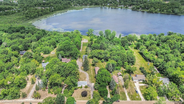 2740 Judah Rd, Lake Orion, MI 48359 - aerial overview of property's location featuring a nearby body of water and a forest