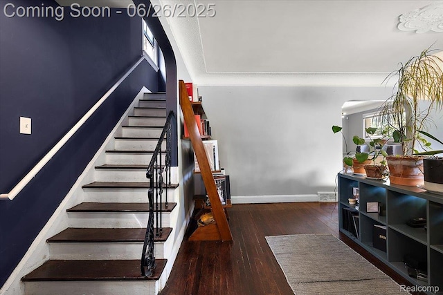 17617 Indiana St, Detroit, MI 48221 - stairs featuring wood finished floors and baseboards