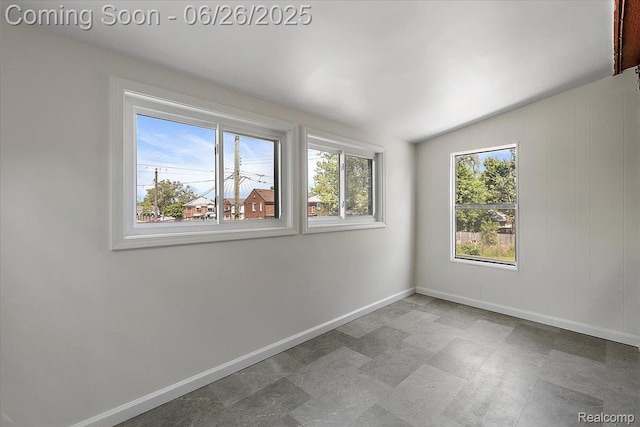 17617 Indiana St, Detroit, MI 48221 - spare room with baseboards and lofted ceiling