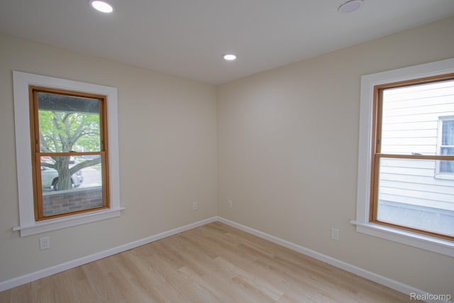 24917 Dale Ave, Eastpointe, MI 48021 - unfurnished room featuring light wood-type flooring and recessed lighting