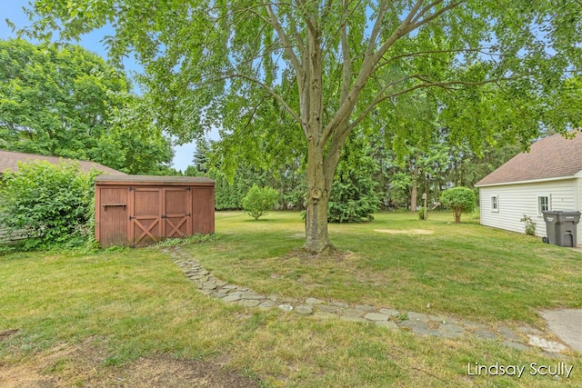 3976 Port Sheldon St, Hudsonville, MI 49426 - view of grassy yard with a shed
