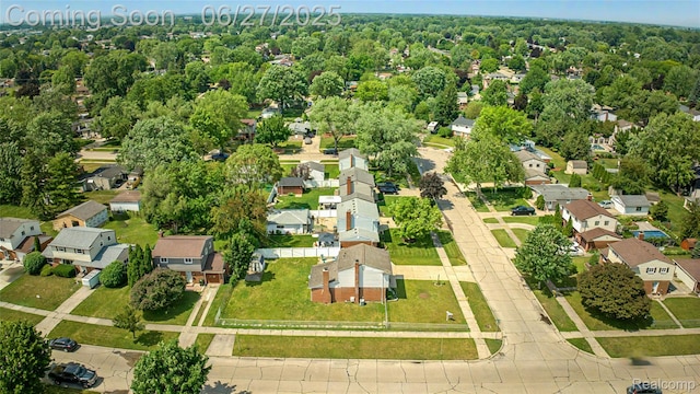 8798 Lozen Dr, Sterling Heights, MI 48313 - aerial view of property's location with nearby suburban area