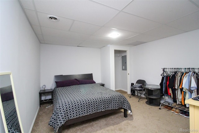 30475 Berghway Trl, Warren, MI 48092 - bedroom featuring carpet floors and a paneled ceiling