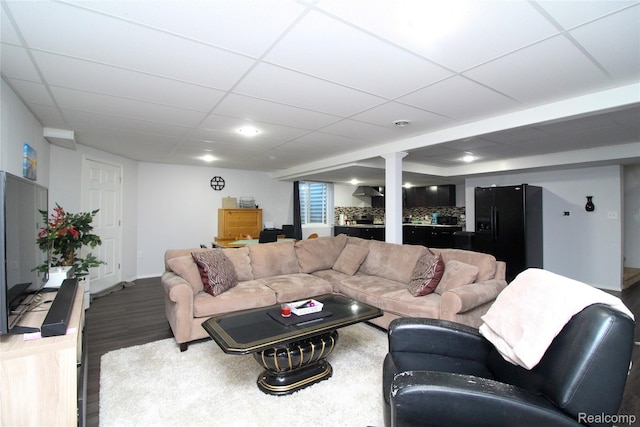 30475 Berghway Trl, Warren, MI 48092 - living room featuring wood finished floors and a paneled ceiling