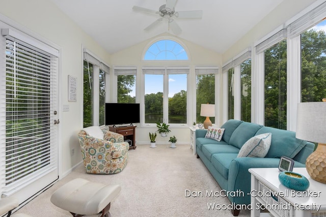 1809 Woodside Trl NW, Grand Rapids, MI 49504 - sunroom featuring vaulted ceiling and carpet