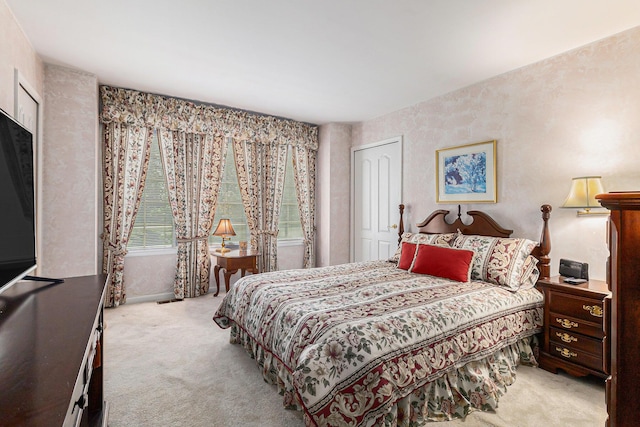 49202 Cheshire Ln, Canton, MI 48187 - bedroom with light colored carpet and a closet