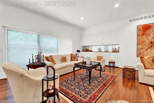 4768 Wendrick Dr, West Bloomfield, MI 48323 - living room featuring wood finished floors and recessed lighting