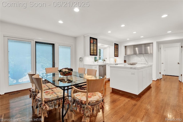 4768 Wendrick Dr, West Bloomfield, MI 48323 - dining room with light wood-type flooring and recessed lighting