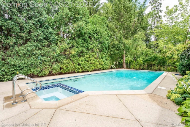 4768 Wendrick Dr, West Bloomfield, MI 48323 - view of swimming pool with an in-ground hot tub and a patio area