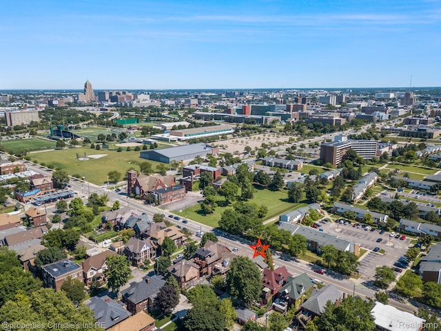 4751 Trumbull St, Detroit, MI 48208 - aerial overview of property's location featuring nearby urban area