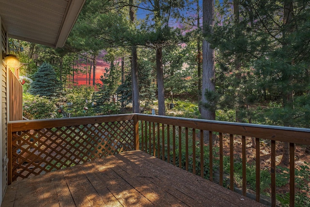 3342 Woodwind Dr NE, Grand Rapids, MI 49525 - view of deck at dusk