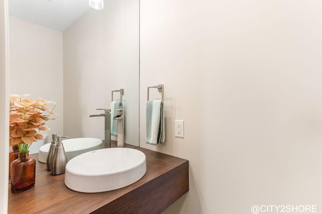 3905 Sunset Vw, Wayland, MI 49348 - bathroom with wood finished floors and a sink