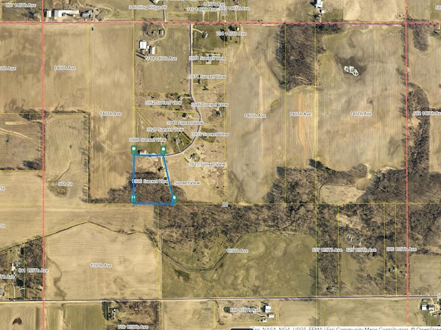 3905 Sunset Vw, Wayland, MI 49348 - map of property location featuring property parcel outlined