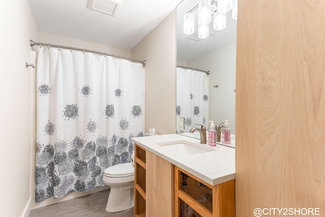 3905 Sunset Vw, Wayland, MI 49348 - full bath featuring vanity, wood finished floors, and a shower with shower curtain