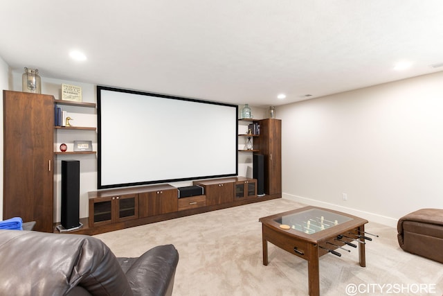 3905 Sunset Vw, Wayland, MI 49348 - home theater room featuring carpet flooring and recessed lighting