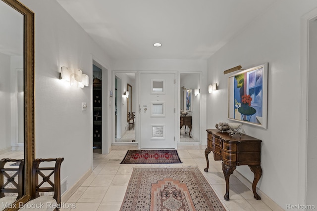 130 Endicott Rd, Bloomfield Hills, MI 48304 - foyer with light tile patterned floors and baseboards