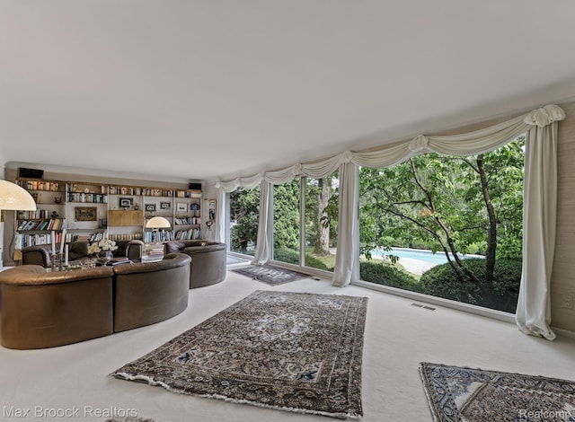 130 Endicott Rd, Bloomfield Hills, MI 48304 - living area with carpet floors