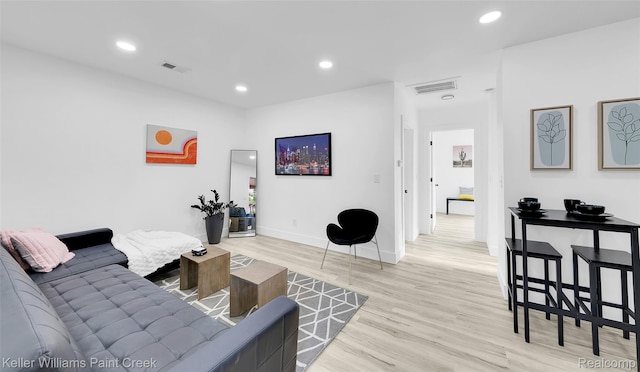 1641 Silman St, Ferndale, MI 48220 - living area with light wood-style flooring and recessed lighting